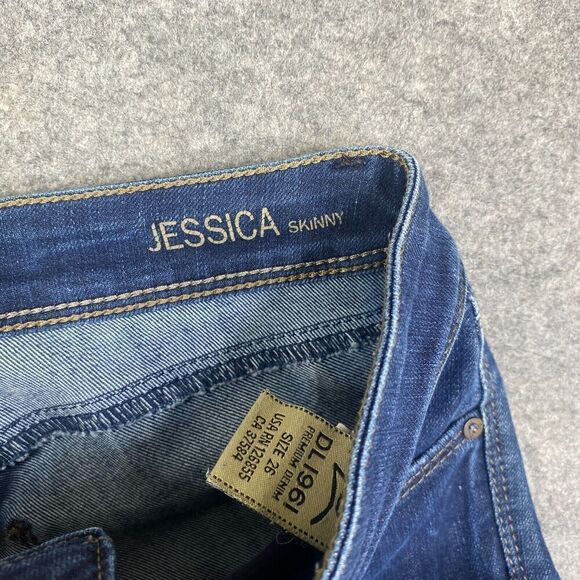 DL 1961 Jessica Skinny Jeans Size 26 4 Way Stretch 360 Comfort Dark Wash - Picture 9 of 13